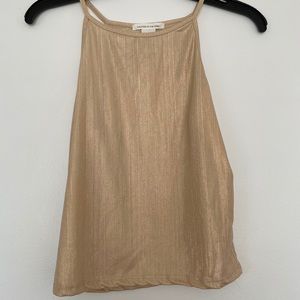 Gold shiny top